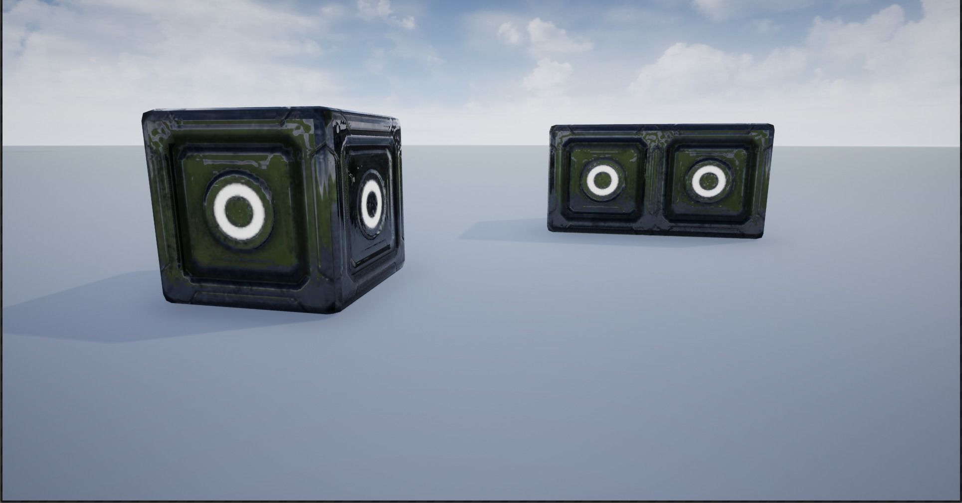 Lowpoly sci-fi Metal Crates and Containers 3 Low-poly 3D model_8