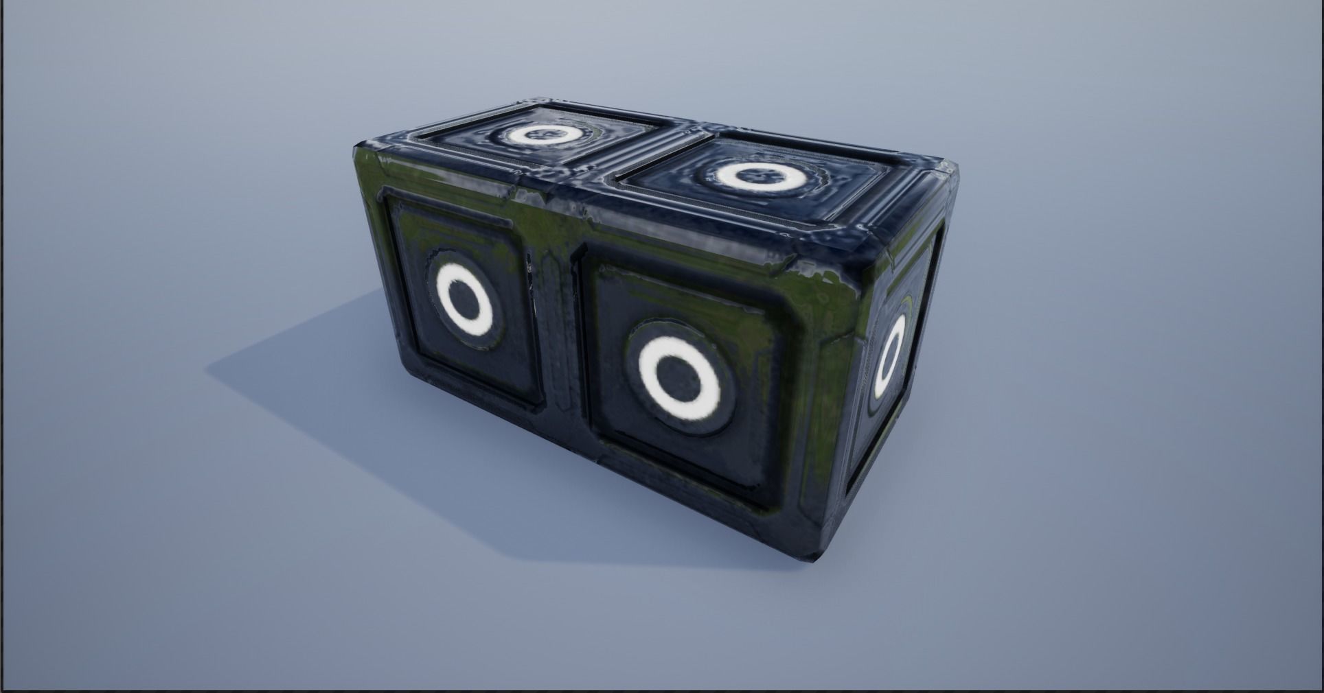 Lowpoly sci-fi Metal Crates and Containers 3 Low-poly 3D model_9