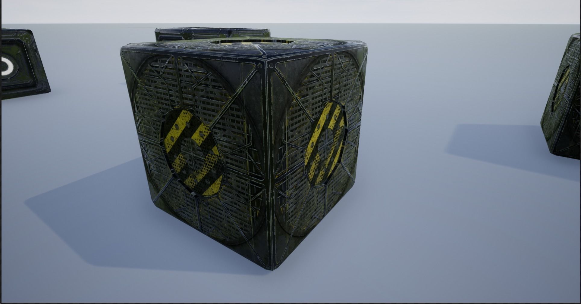 Lowpoly sci-fi Metal Crates and Containers 3 Low-poly 3D model_11
