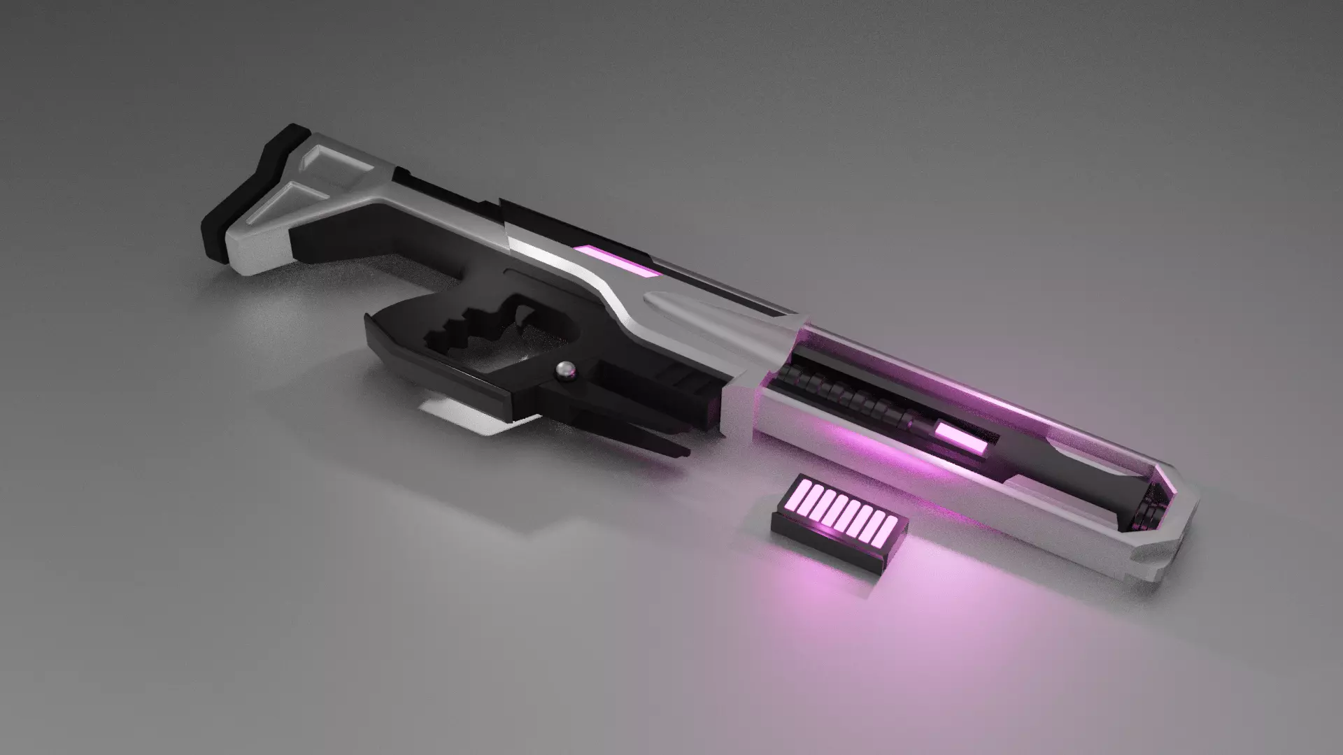 Low-poly Sci-Fi Riffle Strom Low-poly 3D model_0