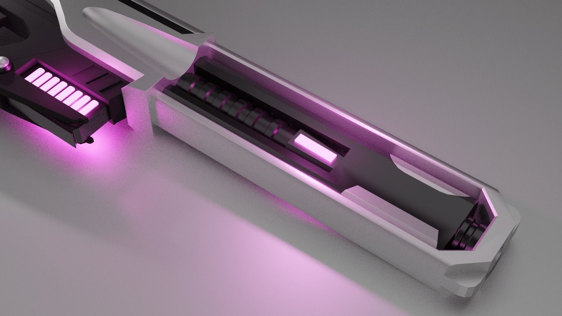 Low-poly Sci-Fi Riffle Strom Low-poly 3D model_3