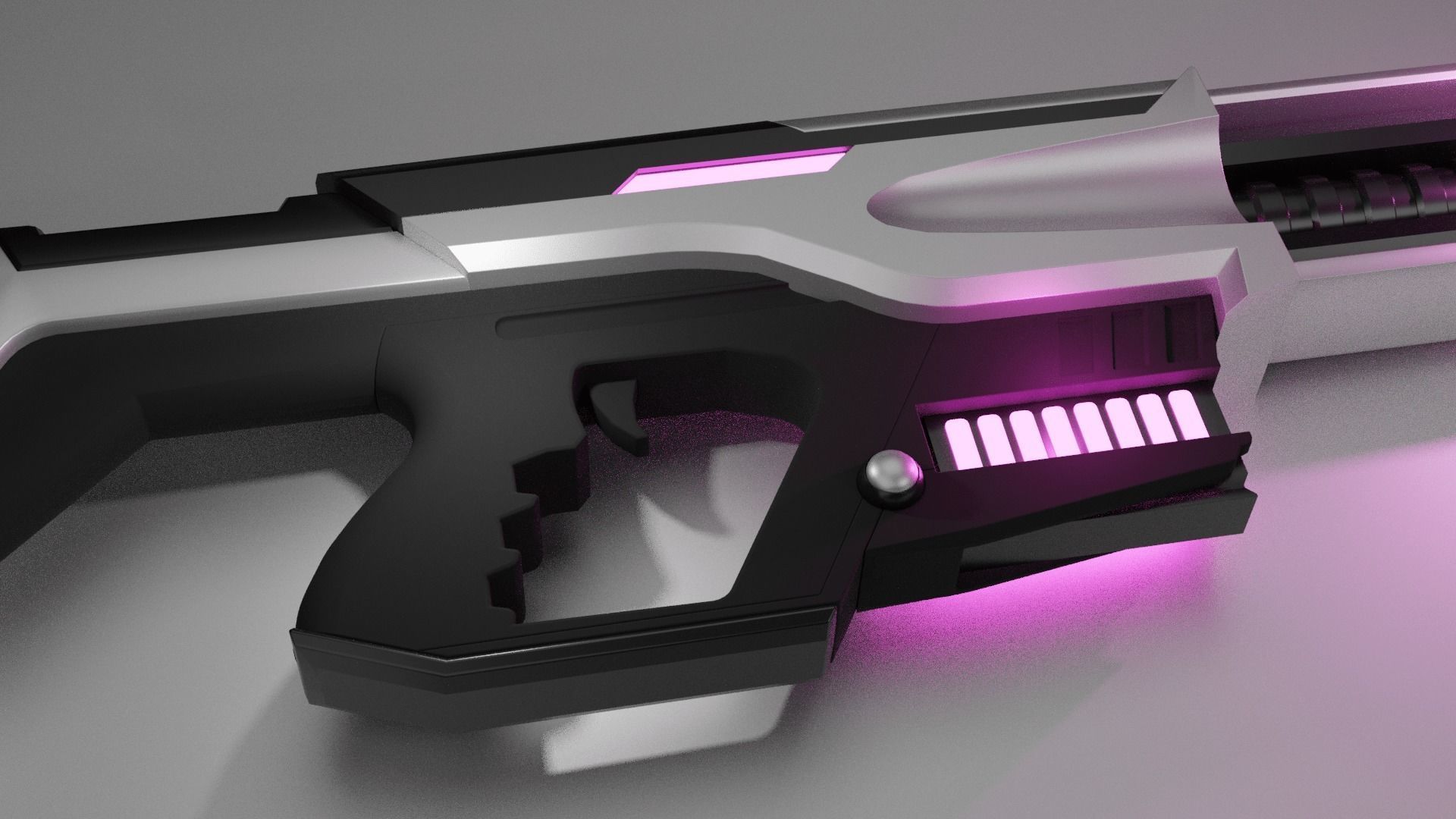 Low-poly Sci-Fi Riffle Strom Low-poly 3D model_4