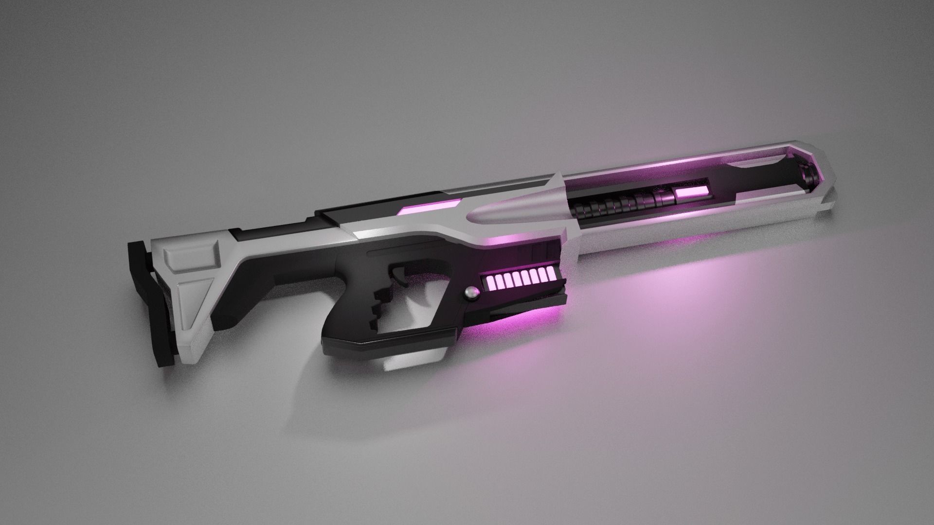 Low-poly Sci-Fi Riffle Strom Low-poly 3D model_1