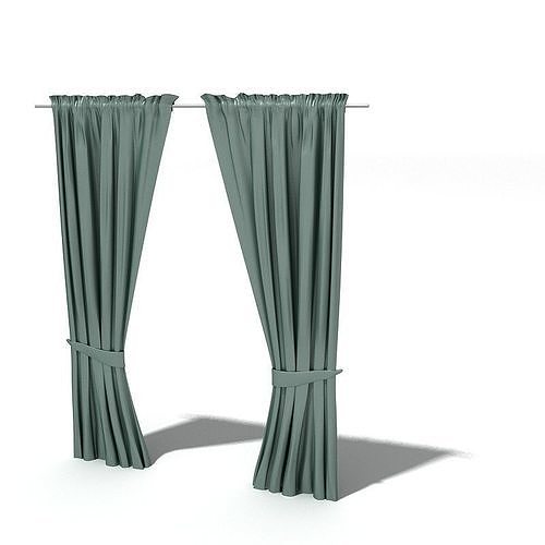 Curtain pair of curtains Free 3D model