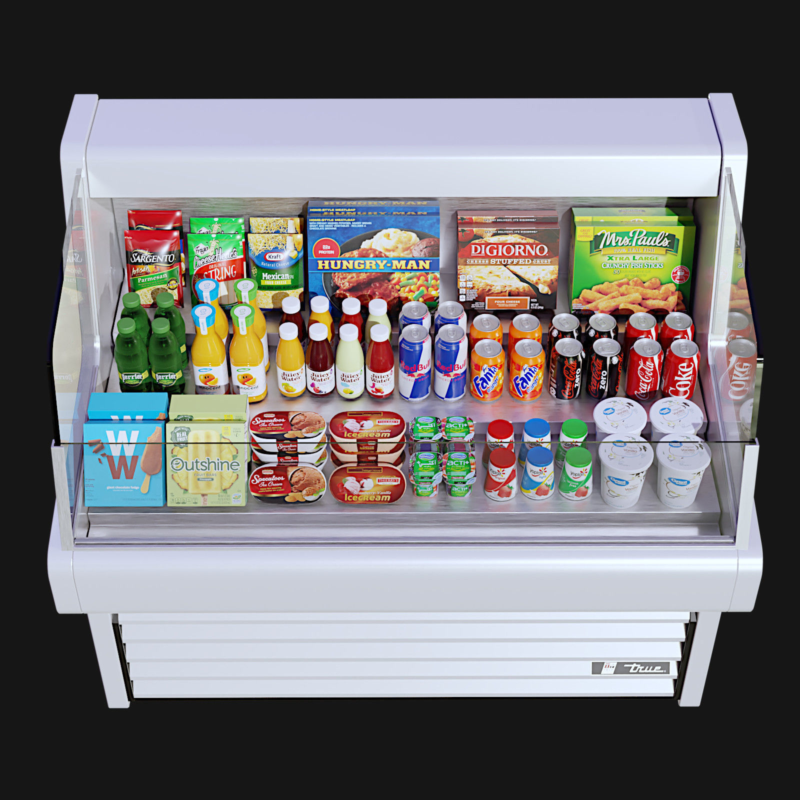 True THAC Air Curtain Merchandiser 3D model_2