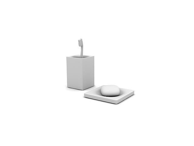 Bathroom Accessory set Free 3D model