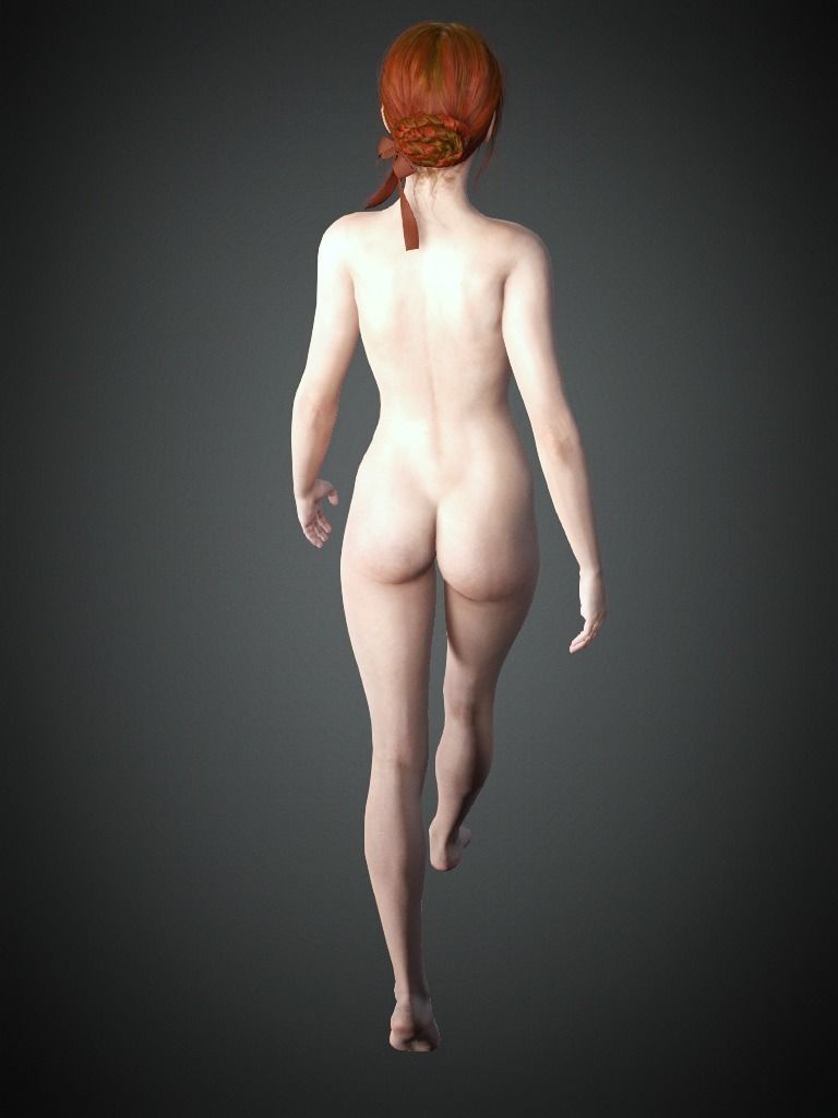 AAA Realistic Female Character 09 Low-poly 3D model_6