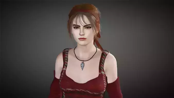 AAA Realistic Female Character 09 Low-poly 3D model