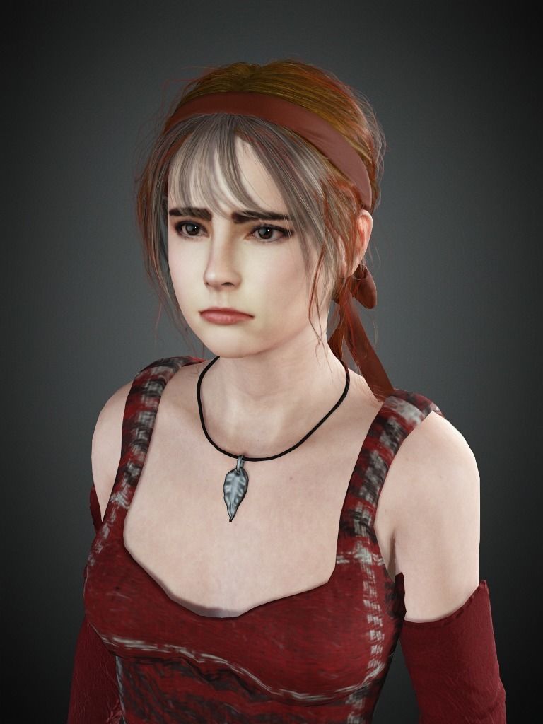 AAA Realistic Female Character 09 Low-poly 3D model_13