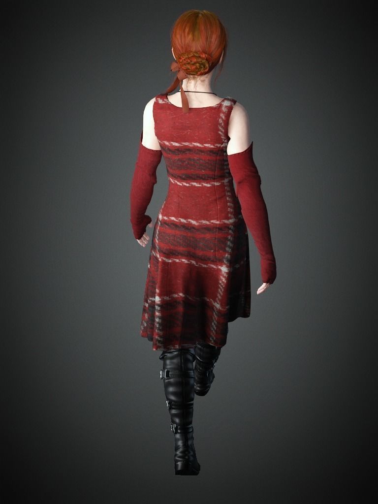 AAA Realistic Female Character 09 Low-poly 3D model_5