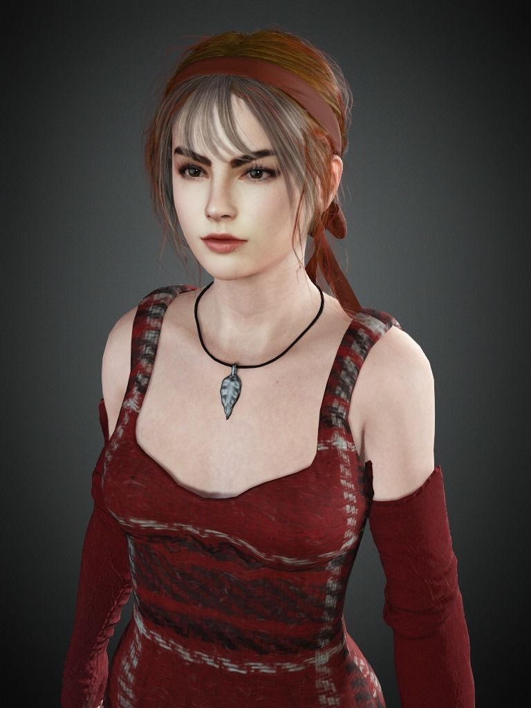 AAA Realistic Female Character 09 Low-poly 3D model_10