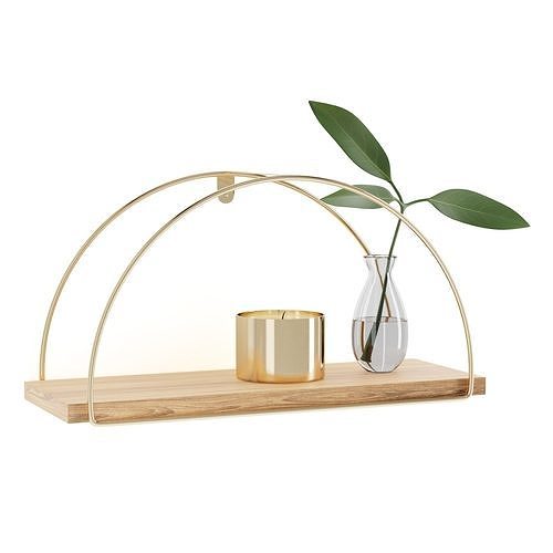 Darby Half Circle Wall Shelf 3D model