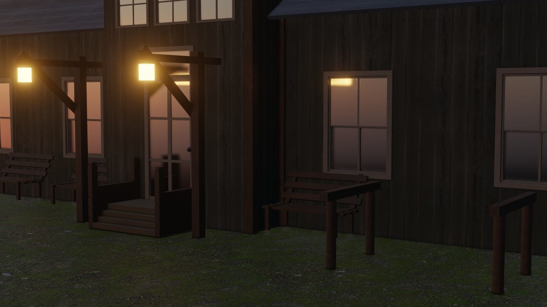 Train Station - Far West - Low Poly Low-poly 3D model_4