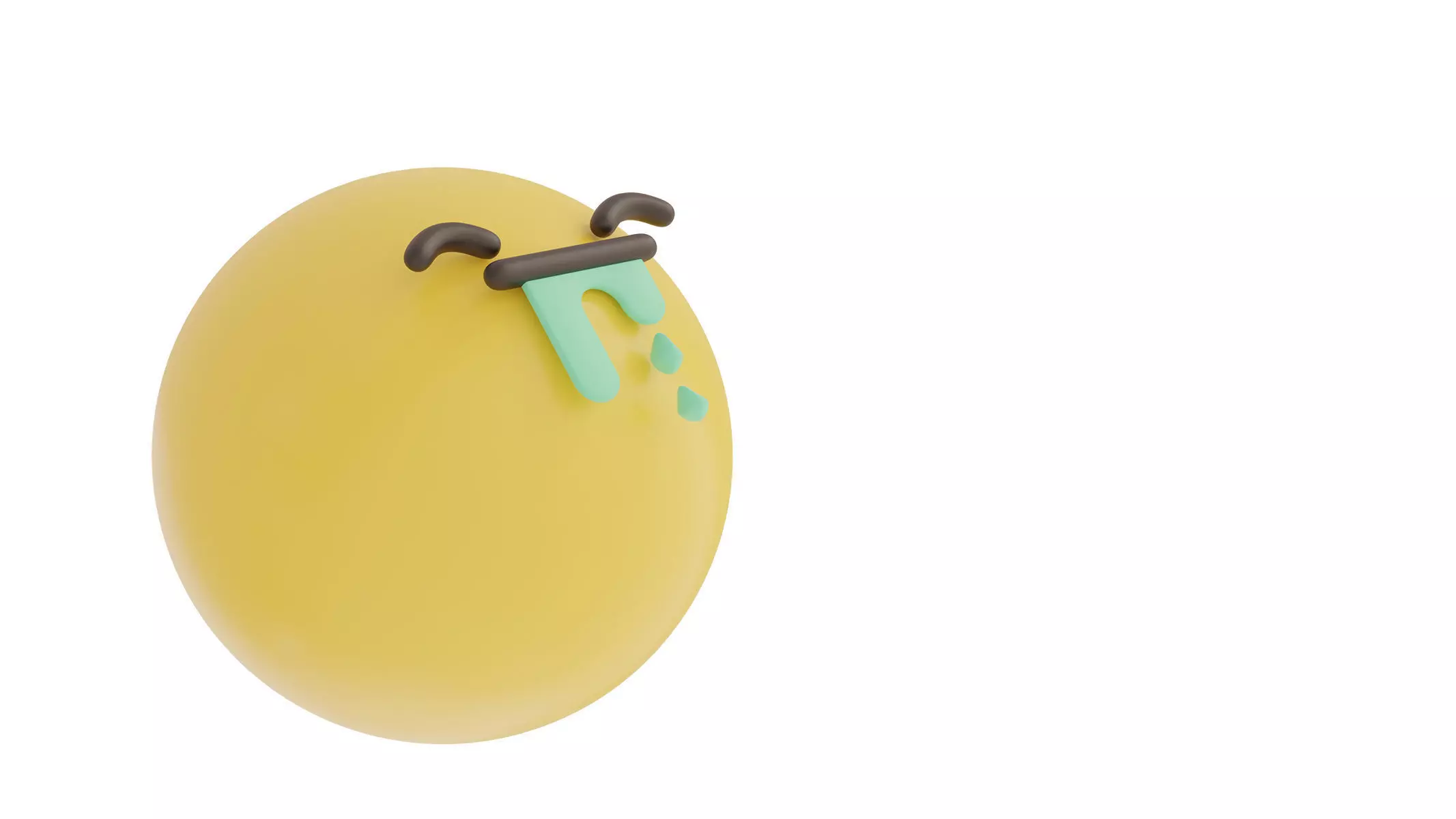 drooling emoji 3D model_0