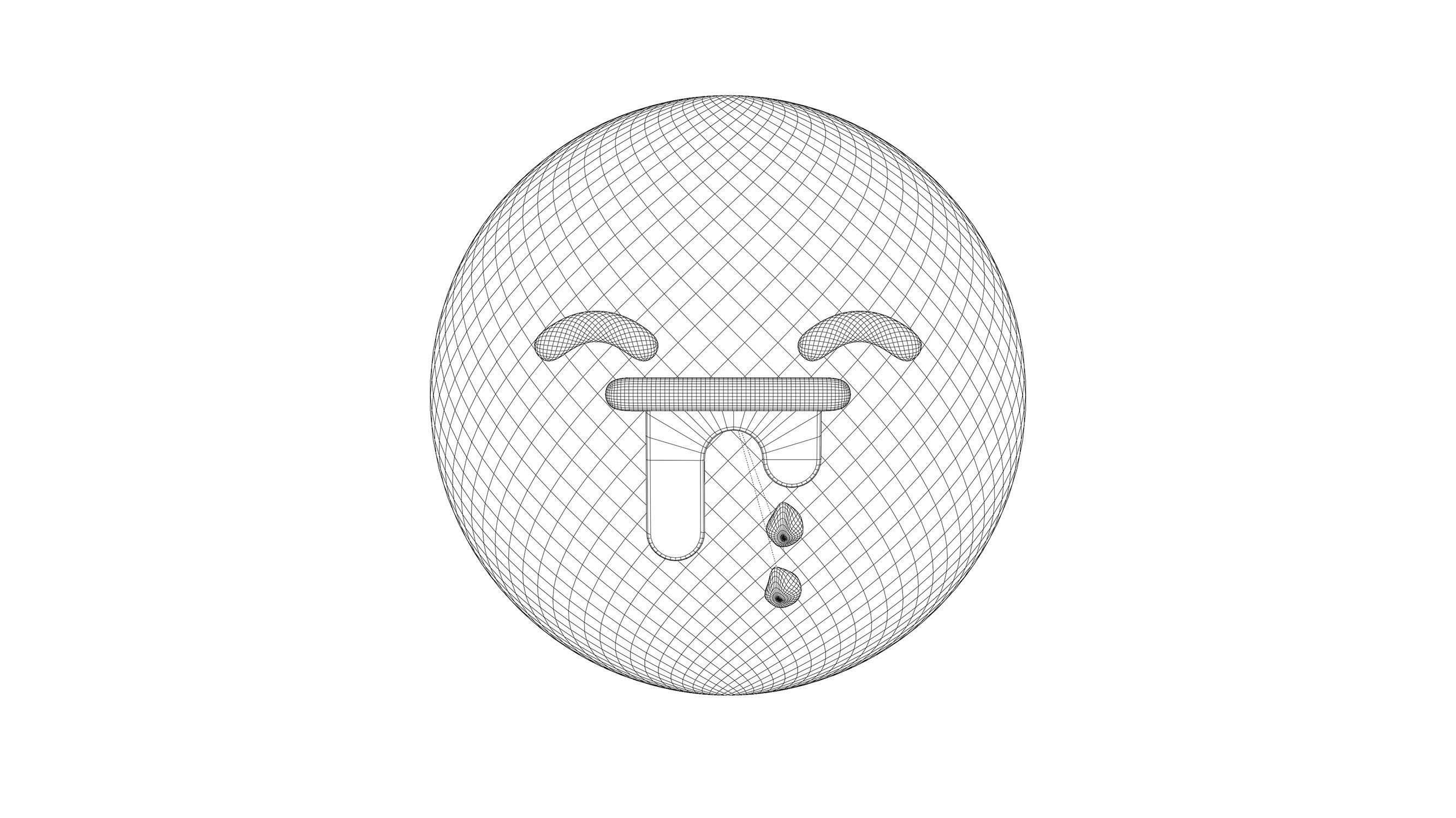 drooling emoji 3D model_2