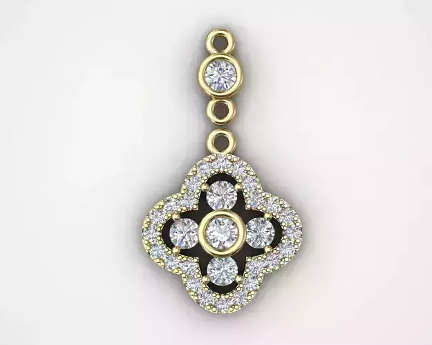 pendant diamond gold