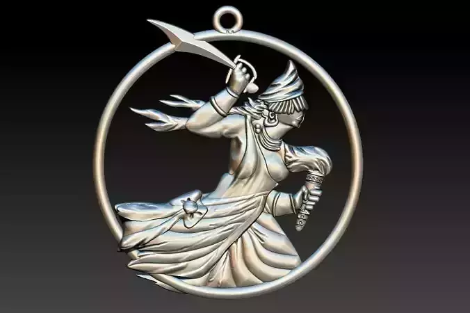 Iansa 3d Print Model silver medallion with dragon 3D print model