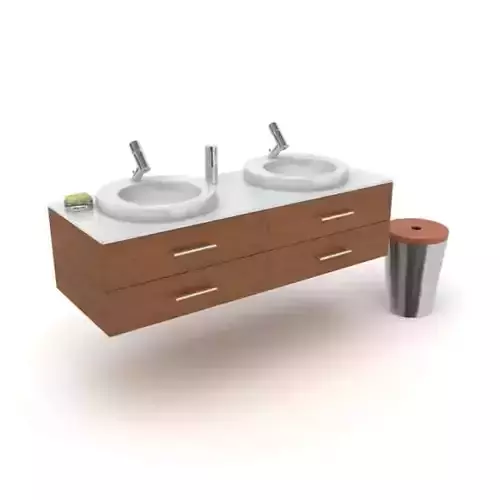 Bathroom Wooden Sink Set