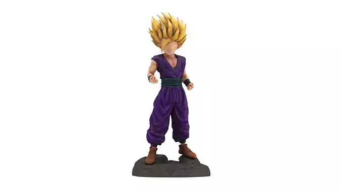 Gohan Saiyan Low-poly 3D model