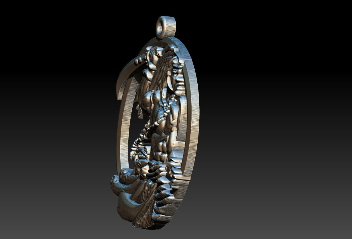 Ogum Pendant 3D print model_15