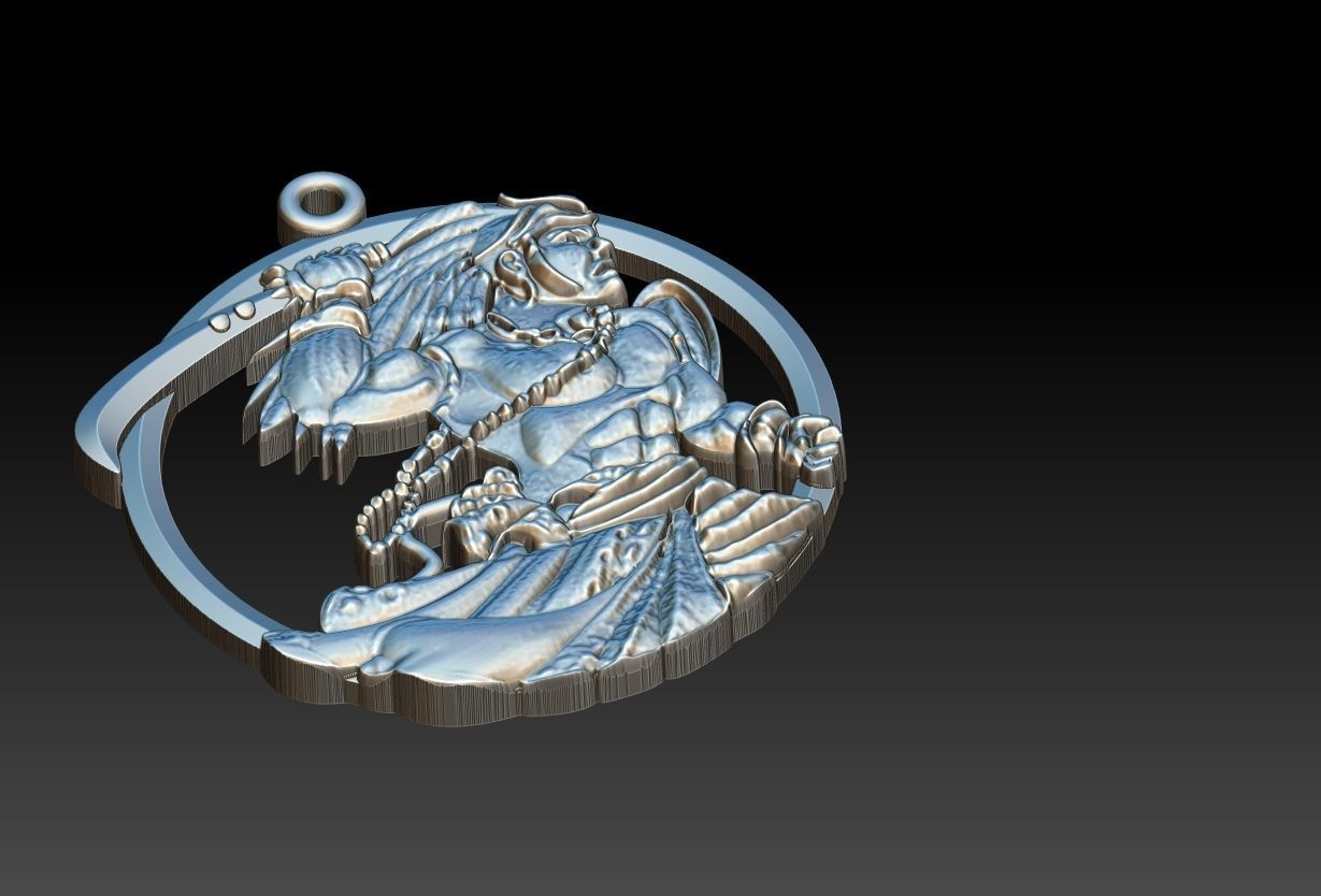 Ogum Pendant 3D print model_16