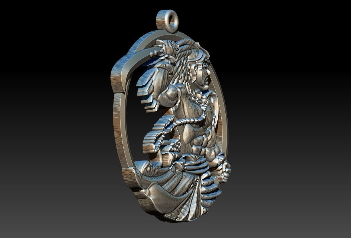 Ogum Pendant 3D print model_6