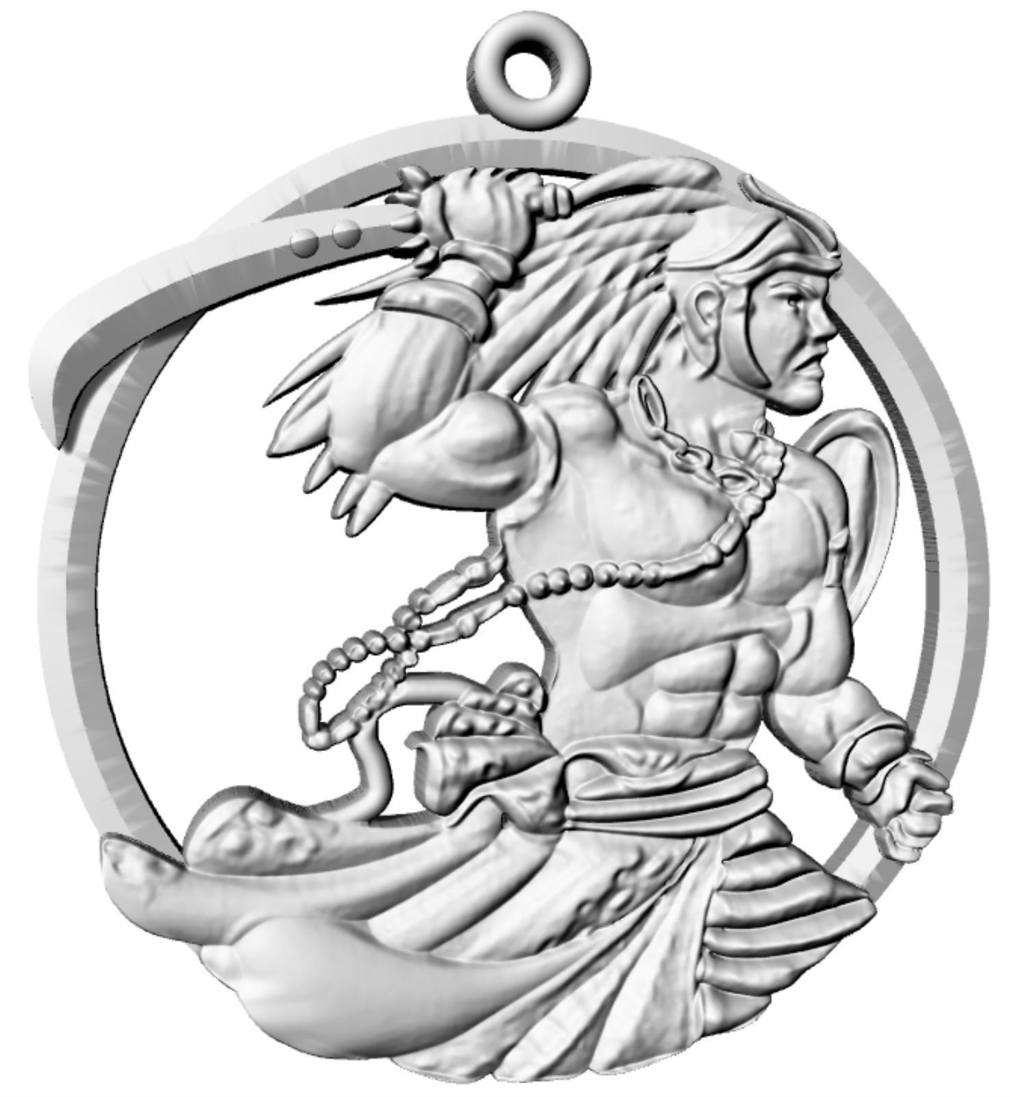 Ogum Pendant 3D print model_1