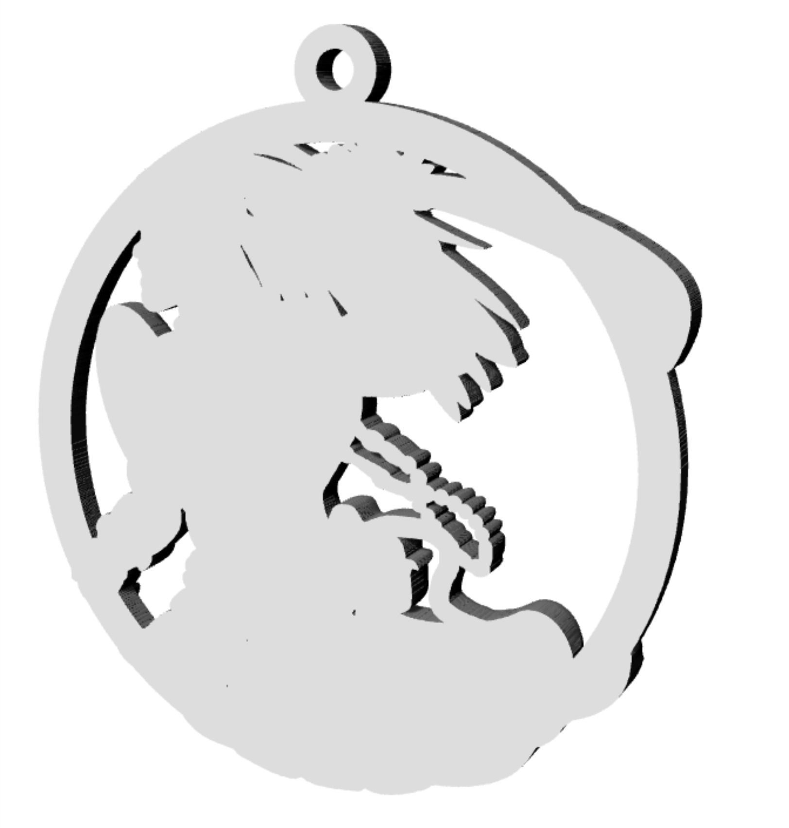 Ogum Pendant 3D print model_7