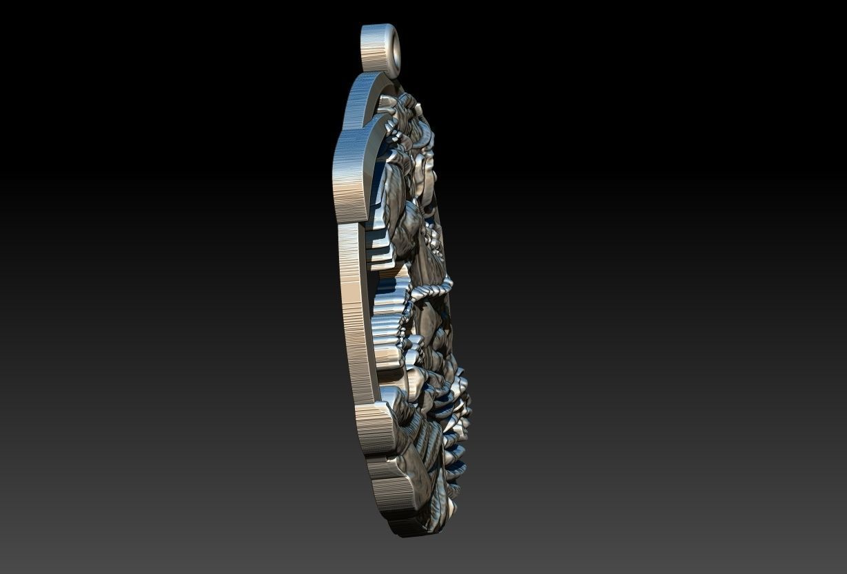 Ogum Pendant 3D print model_8