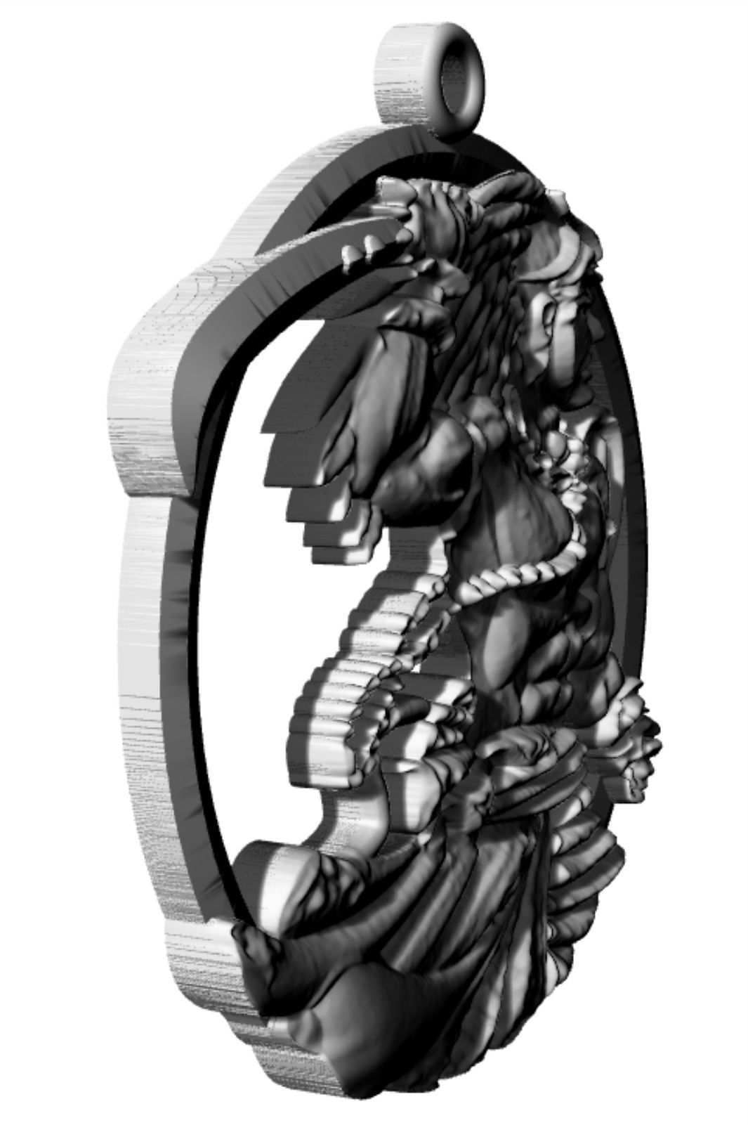 Ogum Pendant 3D print model_5