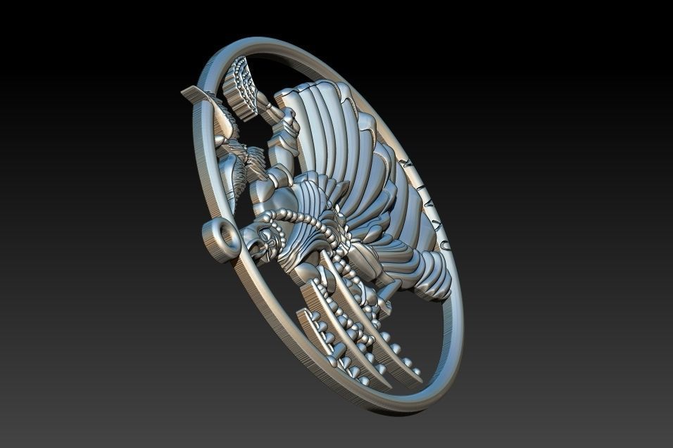 Oxala 3D Print Model pendant with woman holding bird 3D print model_13