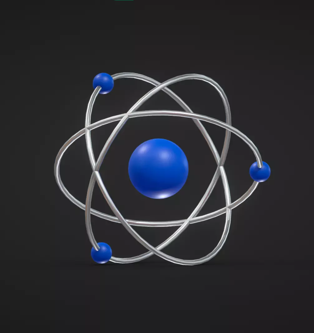 Atom science 3D model | CGTrader
