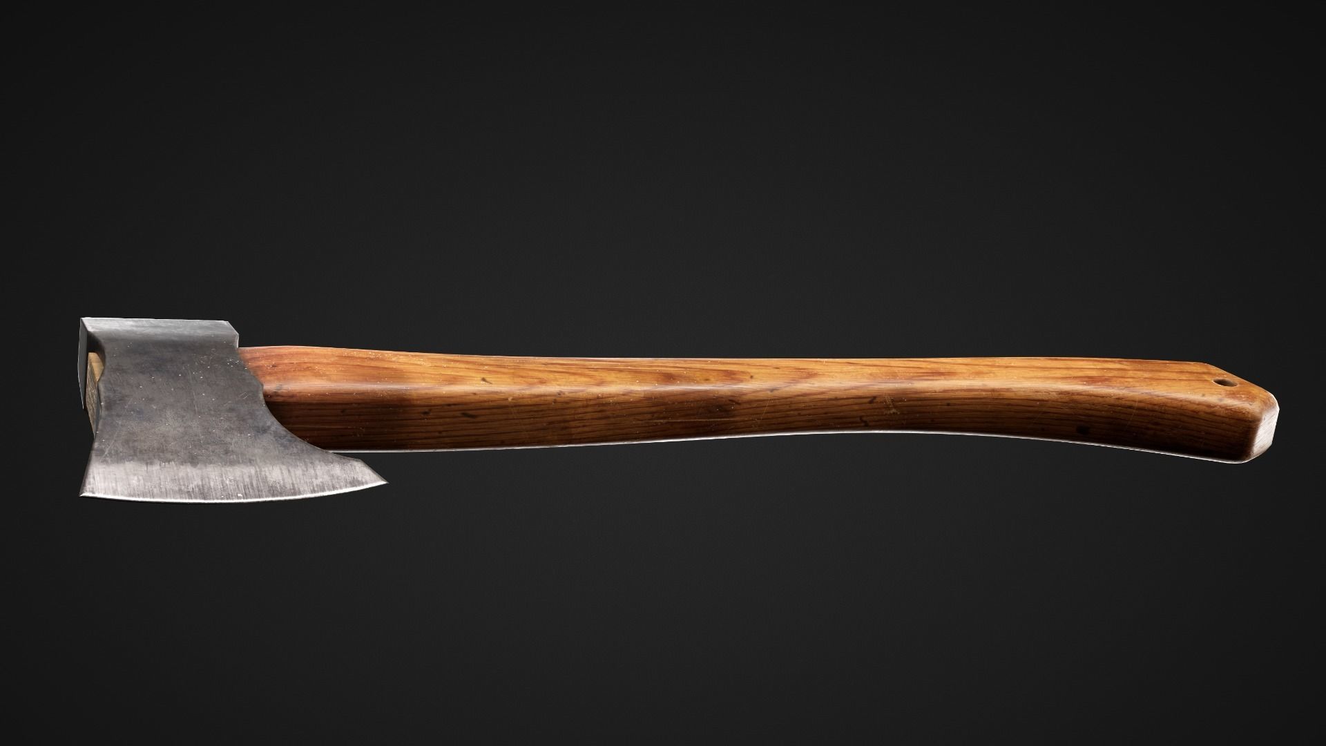 Hatchet axe Low-poly 3D model_3