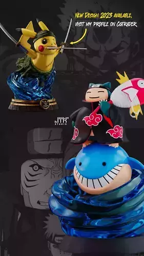 Snorlax Kisame Pokemon Naruto - SNORLAX KISAME POKEMON NARUTO  3D print model