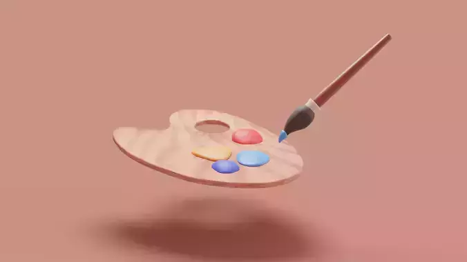 Cartoon painting palette 