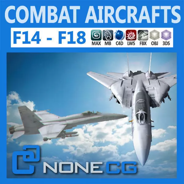 Pack - Combat Aircrafts 3D model_0