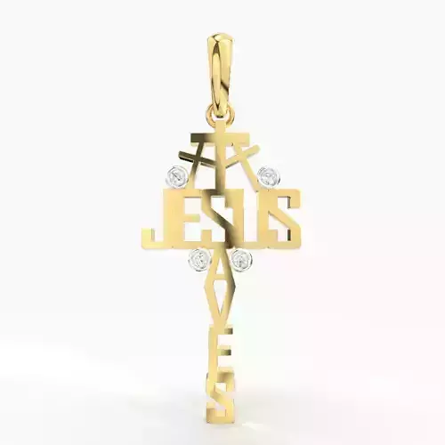 JESUS CROSS DIAMOND PENDANT