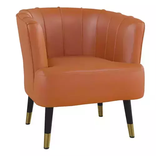 Homary-Modern Accent Chair Upholstered Leath-aire Chair