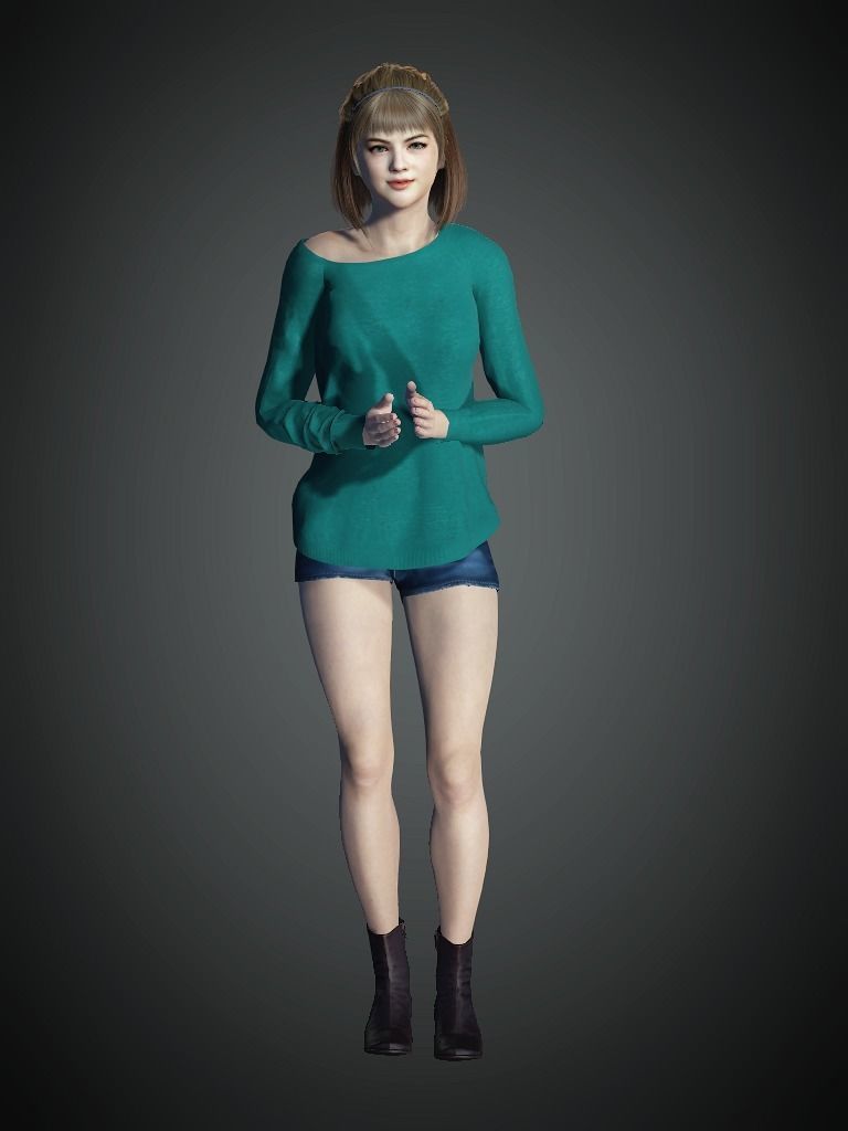 AAA Realistic Female Character Mega Pack 1 3D Model Collection_26