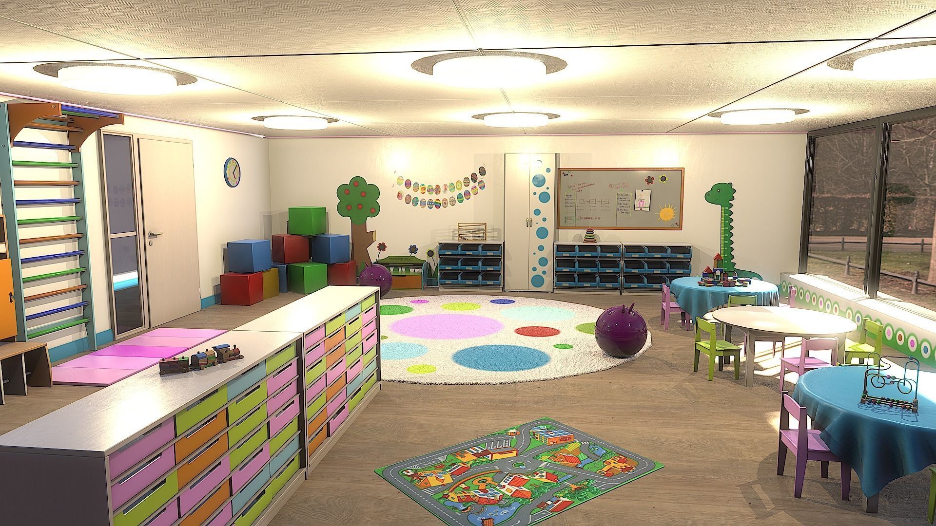 Low-Poly Kindergarten Pack Low-poly 3D model_1