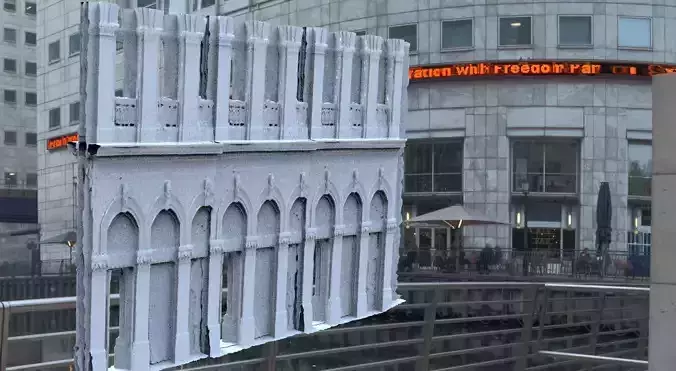 Rome style theatre wall 3D model