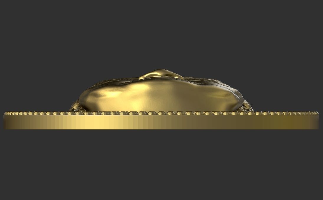 Winston Churchill medallion pendant 3D printing ready stl obj 3D print model_20