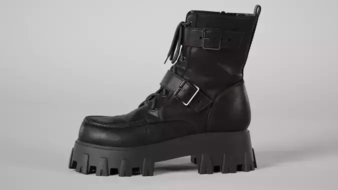 Punk style ankle boots
