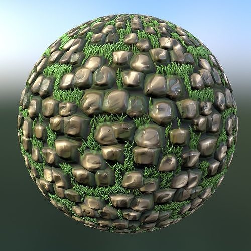 Rocks cobblestones PBR seamless material  Texture