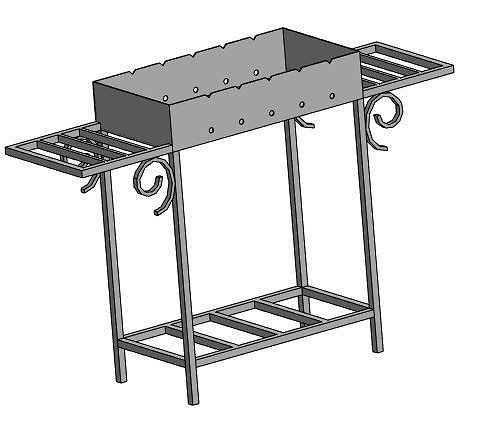 barbecue bbq grill stand Free low-poly 3D model
