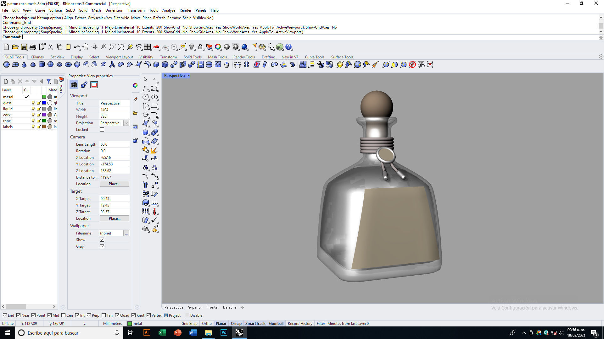 Tequila Roca Patron Silver Low-poly 3D model_8
