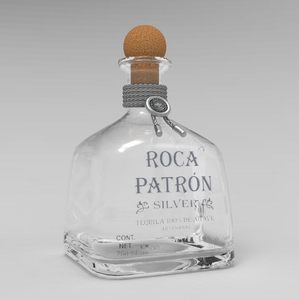 Tequila Roca Patron Silver Low-poly 3D model_24