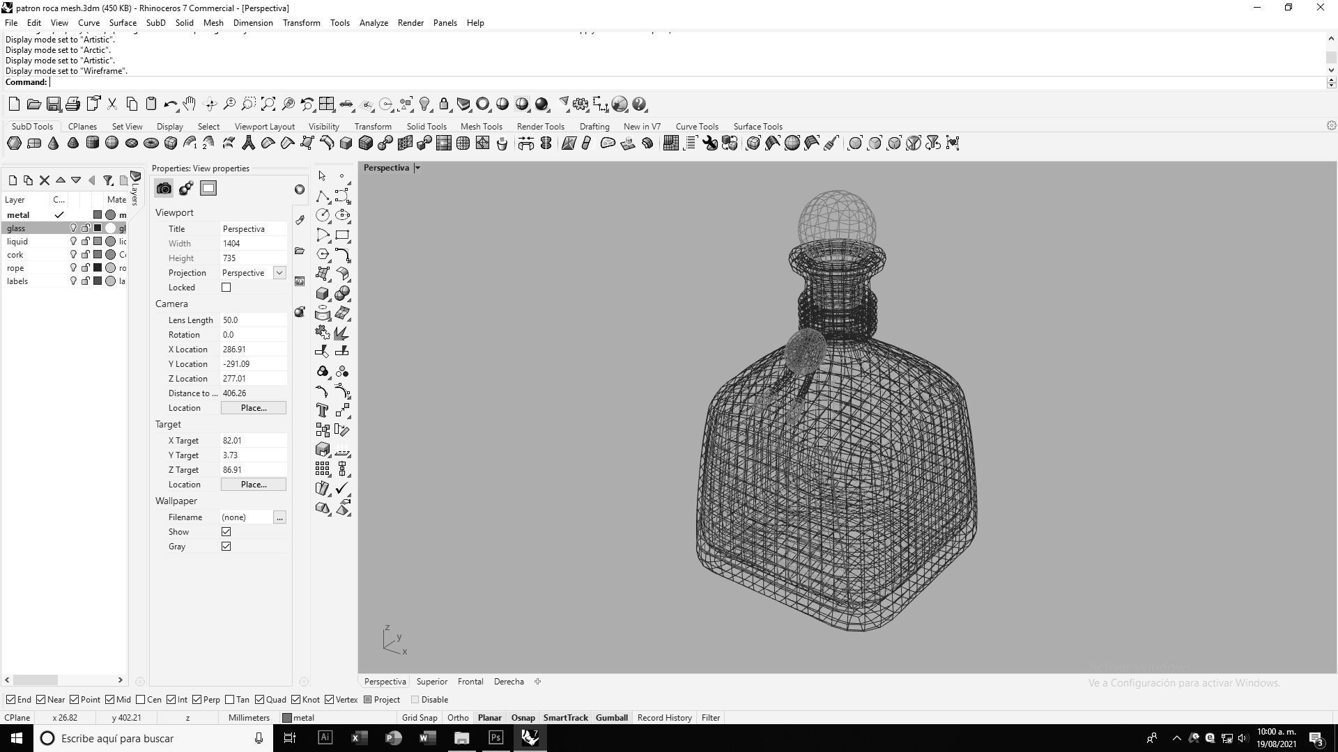 Tequila Roca Patron Silver Low-poly 3D model_14