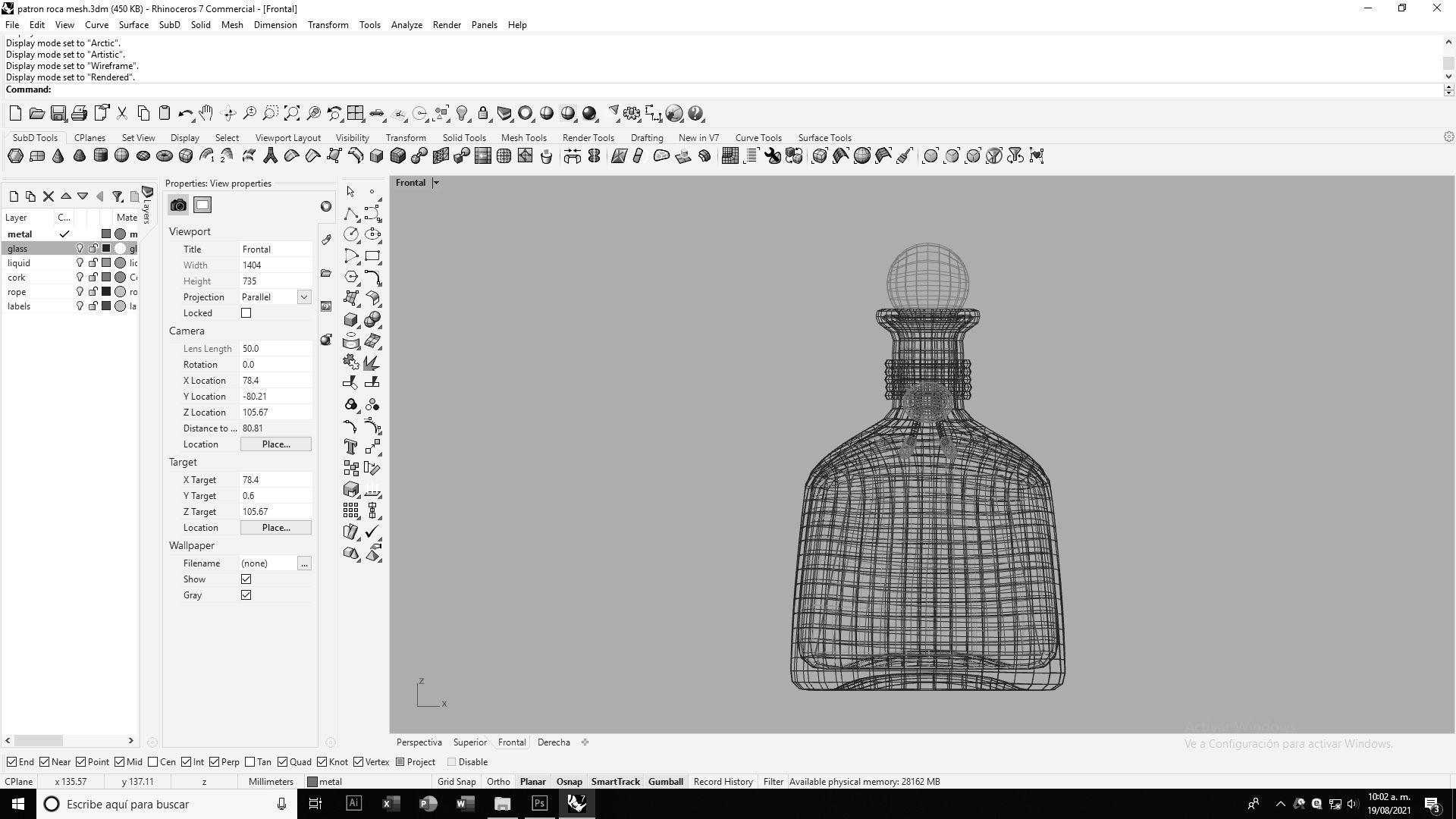 Tequila Roca Patron Silver Low-poly 3D model_16