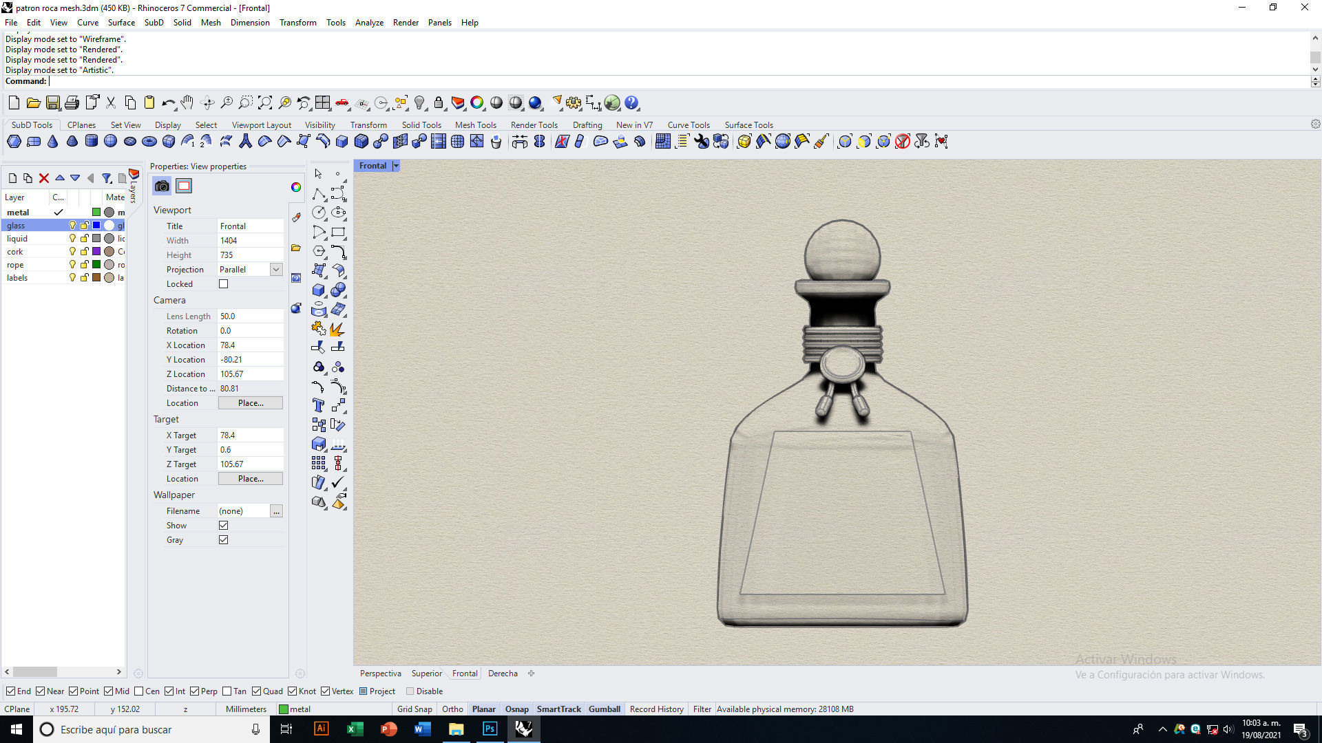 Tequila Roca Patron Silver Low-poly 3D model_18